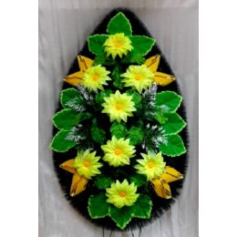 Ритуальный венок ВР-258/1  Размеры: 140х60 см.