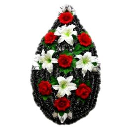 Ритуальный венок БВ-90 Размеры: 140х60см.