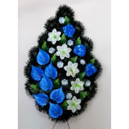 Ритуальный венок ВР-259 Размеры: 120х55 см.