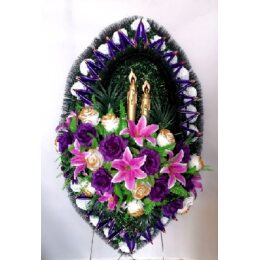 Ритуальный венок БВ-68 "Дева Мария" Размеры: 150х75 см.