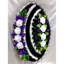 Ритуальный венок ВР-249 Размеры: 140х75 см.